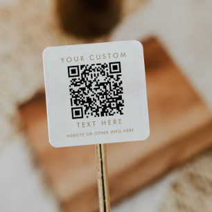 Chique Gouden Typografie Kleine Zakelijke Aangepas Vierkante Sticker