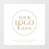 Chique gouden typografie Zakelijk aangepast logo Raamsticker (Vel)