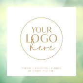 Chique gouden typografie Zakelijk aangepast logo Raamsticker (Vel 3)