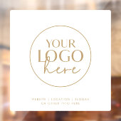 Chique gouden typografie Zakelijk aangepast logo Raamsticker (Vel 2)