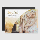 Chique gouden vreugdevol script met gebogen foto (Voorkant / Achterkant)