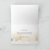 Chique gouden vreugdevol script met gebogen foto feestdagen kaart (Binnen)