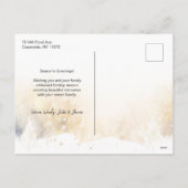 Chique gouden vreugdevol script met gebogen foto feestdagenkaart (Achterkant)