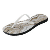 Chique Gouden Wervel Marmer Witte Slippers Teenslippers (Schuin)
