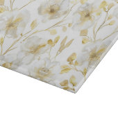 Chique Gouden Witte Bloemen Bruidsdouche Snijplank (Hoek)