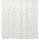 Chique gouden witte Stippen Douchegordijn (Voorkant)