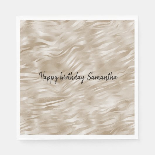 Chique gouden zebra print servet (Voorkant)