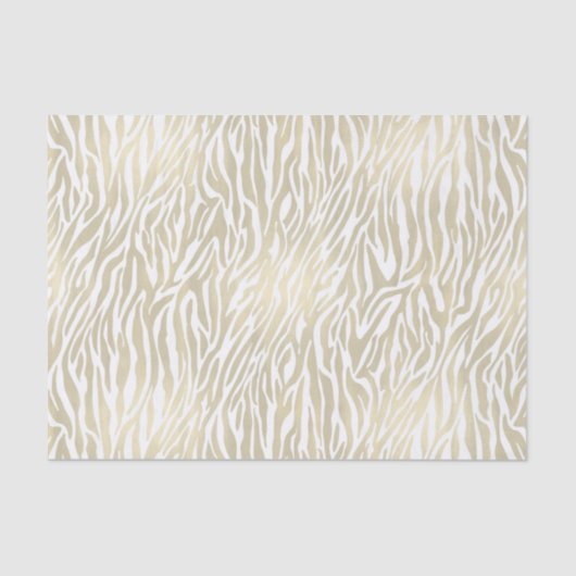 Chique gouden zebra print tissuepapier (Voorkant)