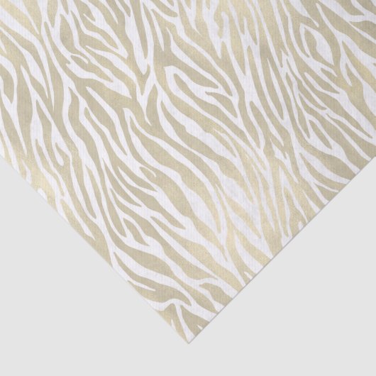 Chique gouden zebra print tissuepapier (Detail)