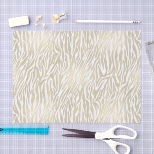 Chique gouden zebra print tissuepapier (Craft)