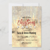Chique gouden zilveren strass druipt Kerstmis Kaart (Voorkant)