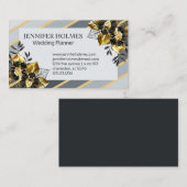 Chique Gouden Zwart Orchidee Bloemen Goud Grijze S Visitekaartje (Voorkant / Achterkant)