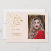 Chique Graduatie Feest Save The Date Goud Glitters Kaart (Voorkant)