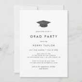 Chique Graduation Cap Afstudeerder Party Kaart (Voorkant)