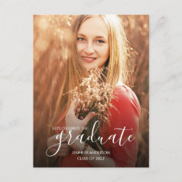 Chique Graduation Party Foto Uitnodiging Briefkaart