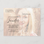 Chique Graduation Party Foto Uitnodiging Briefkaart (Achterkant)