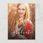 Chique Graduation Party Foto Uitnodiging Briefkaart (Voorkant)