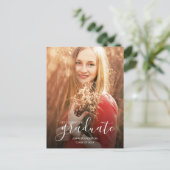 Chique Graduation Party Foto Uitnodiging Briefkaart (Staand voorkant)