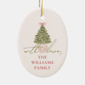 Chique Grandmillennial Kerst Ovaal Ornament (Achterkant)