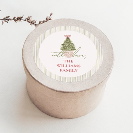 Chique Grandmillennial Kerstcadeau Sticker