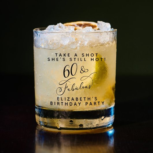 Chique Grappig 60e verjaardagsfeest Whisky Glas