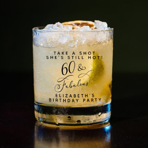 Chique Grappig 60e verjaardagsfeest Whisky Glas