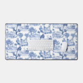  chique grappig konijntje blauw & wit bloemenkool bureaumat (Keyboard & Muis)