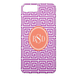 Chique Griekse sleutel geometrische patronen monog iPhone 8/7 Plus Hoesje