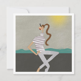 Chique Griekse Vakantie Mode Illustratie Kunstkaar