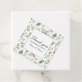 Chique grijs blauw anemoon bloem dank u bruiloft bedankjes labels (In situ)