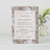 Chique grijs blush Rozen bruiloft Kaart (Staand voorkant)