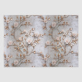 Chique grijs blush Rozen bruiloft Tissuepapier (Voorkant)