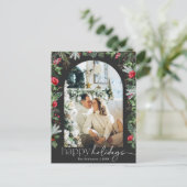 Chique Grijs Botanisch Bladerdak Arch 1 Foto Vakan Briefkaart (Staand voorkant)