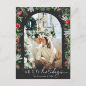 Chique Grijs Botanisch Bladerdak Arch 1 Foto Vakan Briefkaart (Voorkant)