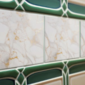 Chique grijs en goud faux marmeren Tegel Print Tegeltje