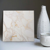 Chique grijs en goud faux marmeren Tegel Print Tegeltje