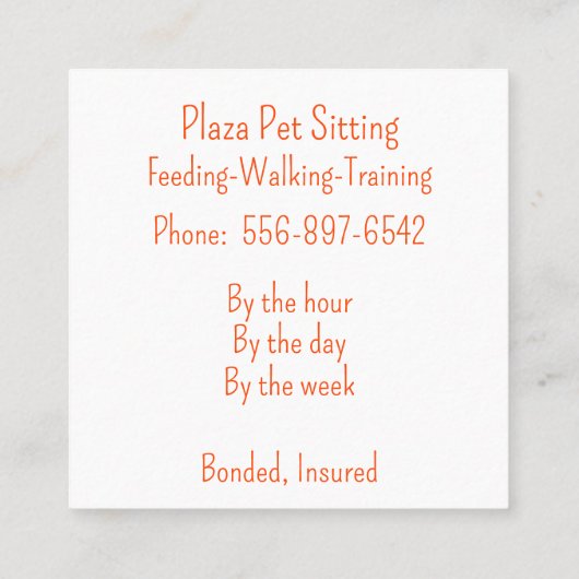 Chique grijs Leopard Print Visitekaartje (Achterkant)