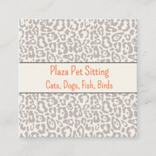 Chique grijs Leopard Print Visitekaartje