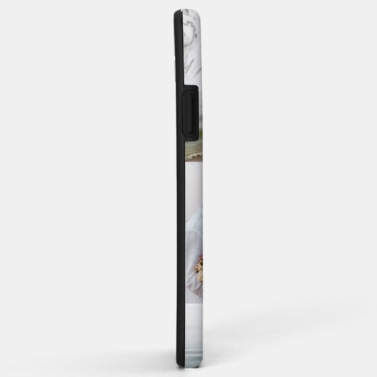Chique grijs marmer 7 fotocollage Case-Mate iPhone case (Achterkant/rechts)