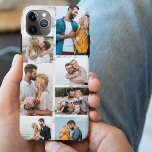 Chique grijs marmer 7 fotocollage Case-Mate iPhone case<br><div class="desc">Gepersonaliseerd iPhone hoesje met multi fotocollage en grijze marmeren achtergrond. De fotosjabloon staat klaar voor u om uw afbeeldingen toe te voegen en werkt met de klok mee van rechtsboven. Het marmer is een subtiel waterverf ontwerp. De fotocollage maakt gebruik van landschaps- en portretformaten om u een verscheidenheid aan opties...</div>