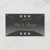 Chique grijs verloop met gouden  Sparkle Jewels Visitekaartje (Voorkant)