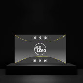 Chique grijze gradiënt met gouden juwelen Logo Visitekaartje