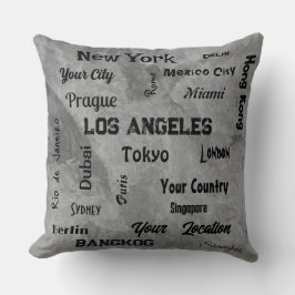 Chique grijze steen optisch mega steden van de wer kussen