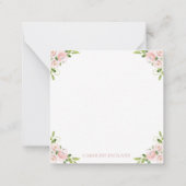 Chique grillige bosbeesten blozen roze bloemen notitiekaartje (Achterkant)