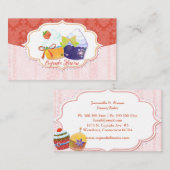 Chique grillige cupcake winkels visitekaartje (Voorkant / Achterkant)