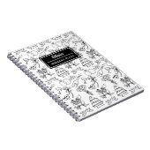 Chique grillige gepersonaliseerde bruid bruiloft p notitieboek (Rechterzijde)