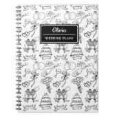 Chique grillige gepersonaliseerde bruid bruiloft p notitieboek (Voorkant)