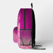 Chique grillige roze fuchsia ombre glitters monogr bedrukte rugzak (Rechts)