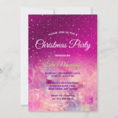 Chique grillige roze ombre glitter kerst kaart (Voorkant)