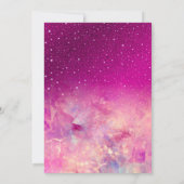 Chique grillige roze ombre glitter kerst kaart (Achterkant)